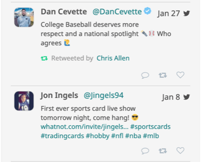 Tweets about MBL to relate to consumers.